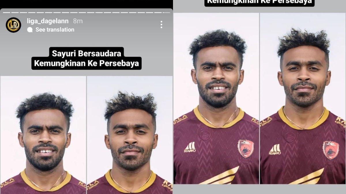 Rumor dua pilar PSM Makassar, Yance Sayuri dan Yakob Sayuri yang dikaitkan dengan Persebaya Surabaya.