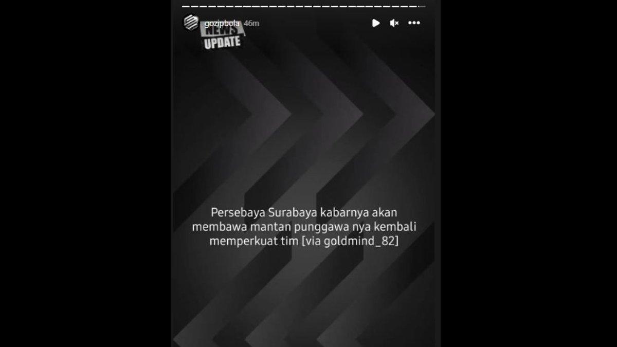 Rumor Persebaya Surabaya yang ingin memulangkan satu pemainnya untuk memperkuat kembali Bajul Ijo di putaran kedua Liga 1 2023 ini.
