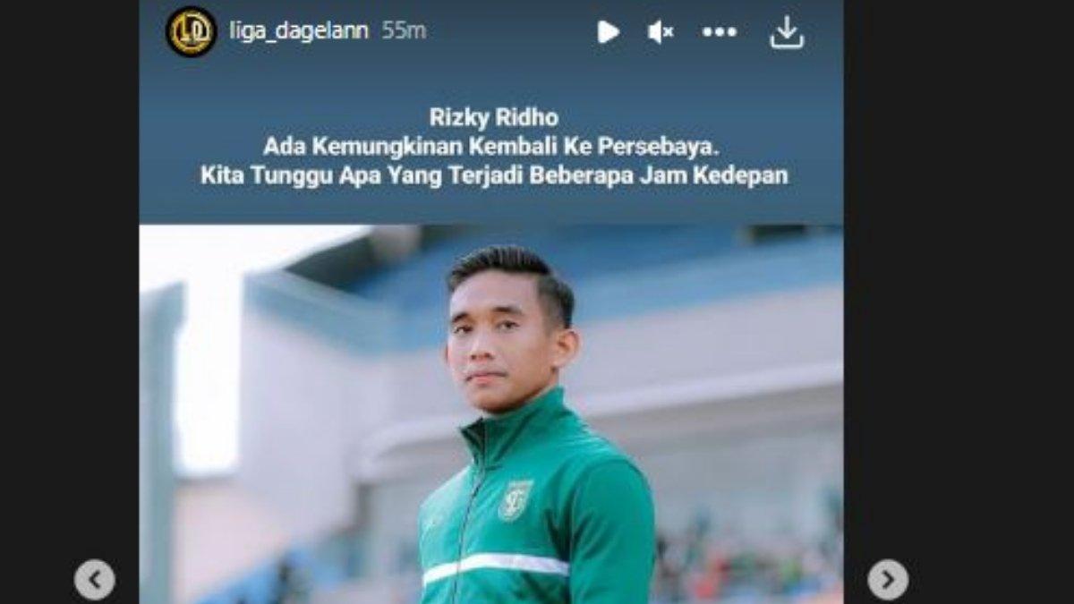 Persebaya Surabaya dikabarkan bakal memulangkan kembali Rizky Ridho.
