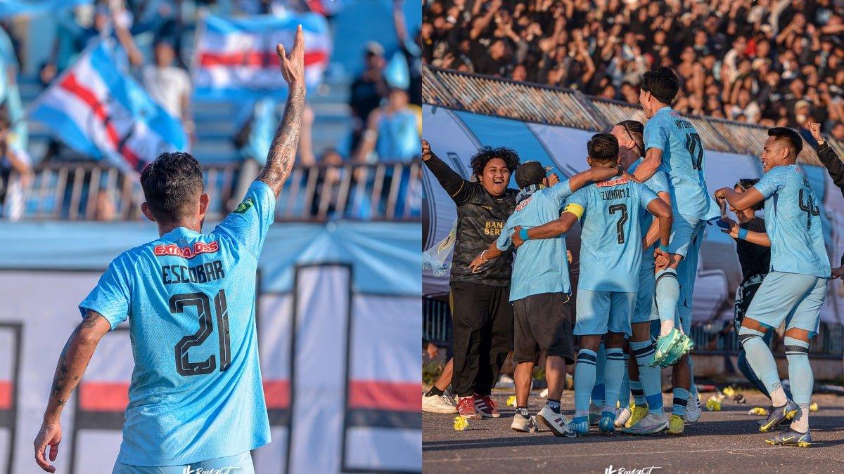Cuplikan aksi selebrasi gol Persela Lamongan saat menghadapi Persijap Jepara di pekan perdana Liga 2 2023.