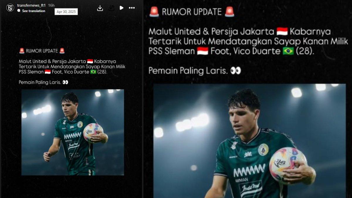 RUMOR TRANSFER PERSIJA JAKARTA - Persija Jakarta dan Malut United kabarnya tertarik mendatangkan Vico Duarte.
