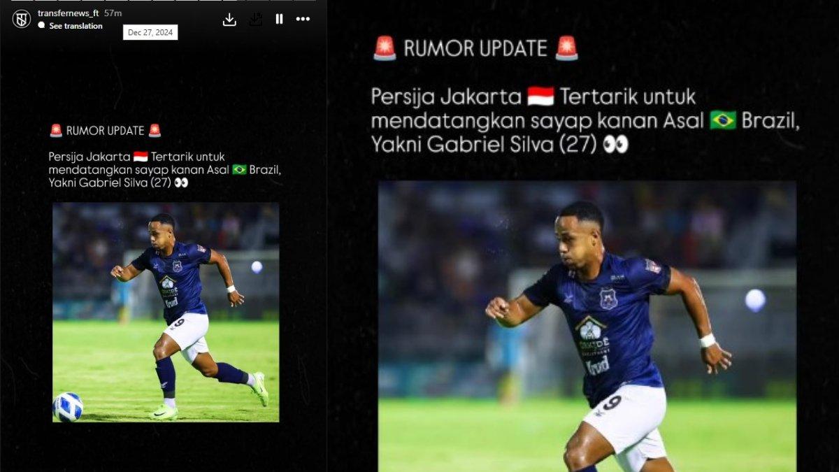 Kabar Persija Jakarta ingin mendatangkan winger asal Brasil, Gabriel Silva.