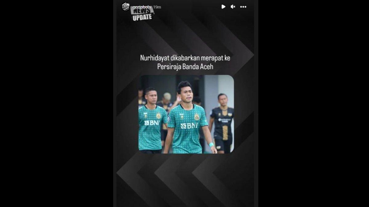 Rumor diminatinya eks Timnas Indonesia dan Bhayangkara FC, Nurhidayat oleh Persiraja Banda Aceh.