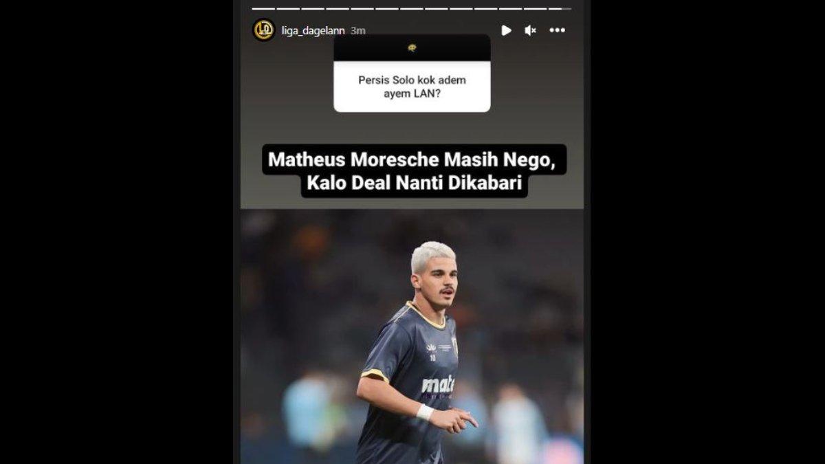 Rumor diminatinya sosok Matheus Moresche oleh Persis Solo di putaran kedua Liga 1 2023.