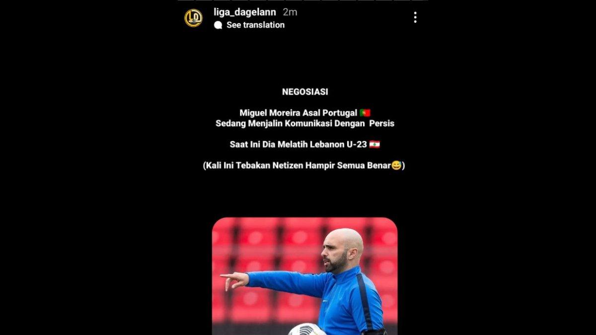 Rumor Persis Solo menaruh minat kepada pelatih asal Portugal, Miguel Moreira.