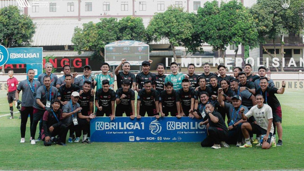 Potret skuad Persis Solo di pekan ke-34 Liga 1 2023 setelah mengalahkan Bhayangkara FC dengan skor 1-0, Selasa, 30 April 2024.