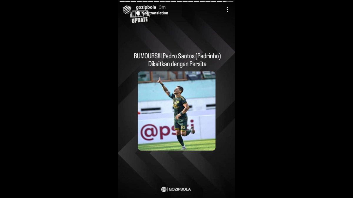 Rumor diminatinya gelandang serang Persikabo 1973, yakni Pedrinho oleh Persita Tangerang jelang paruh kedua Liga 1 2023.