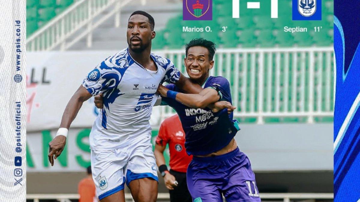 Cuplikan pertandingan Persita Tangerang melawan PSIS Semarang di pekan ke-18 Liga 1 2024, Minggu (12/1).