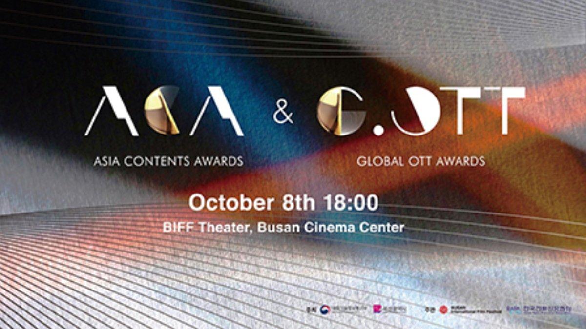 Poster acara Asian Content Awards & Global OTT Awards 2023 yang diselenggarakan pada Minggu (08/10/2023).