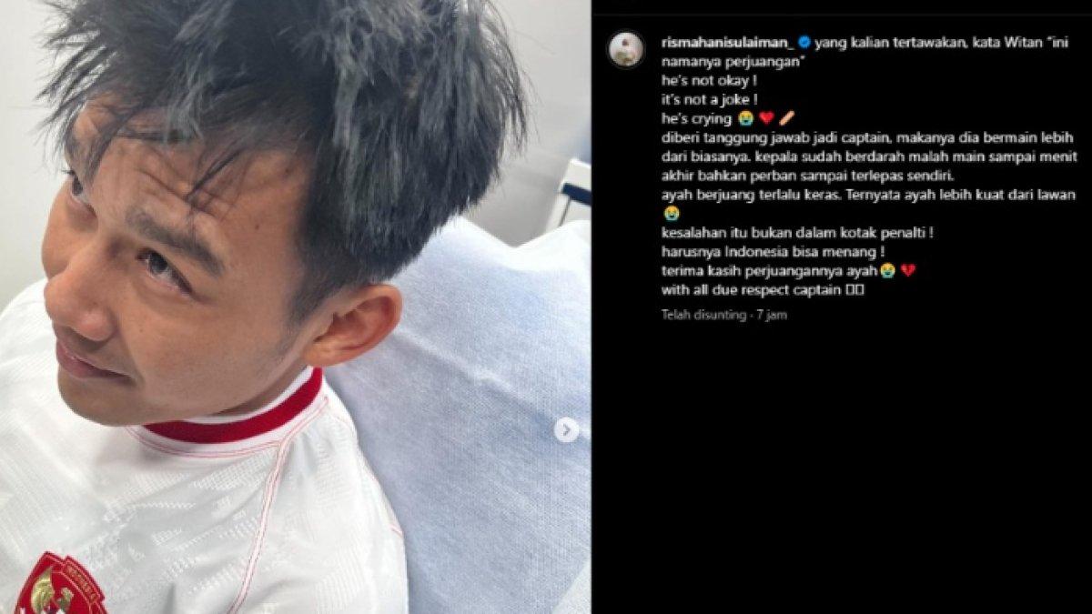 Postingan Rismaharini, istri Witan Sulaeman yang sedih dengan lelucon suaminya