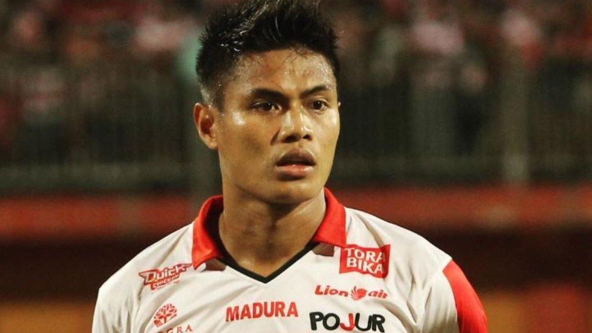 Pemain Fahchruddin Aryanto saat berseragam Madura United.