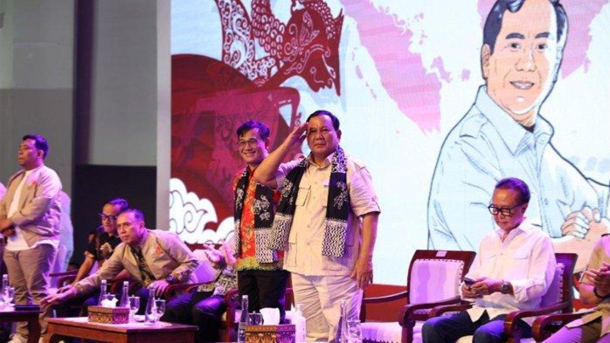 Momen Prabowo saat menghadiri deklarasi dukungan dari relawan inisiasi Budiman Sudjatmiko (Prabu).