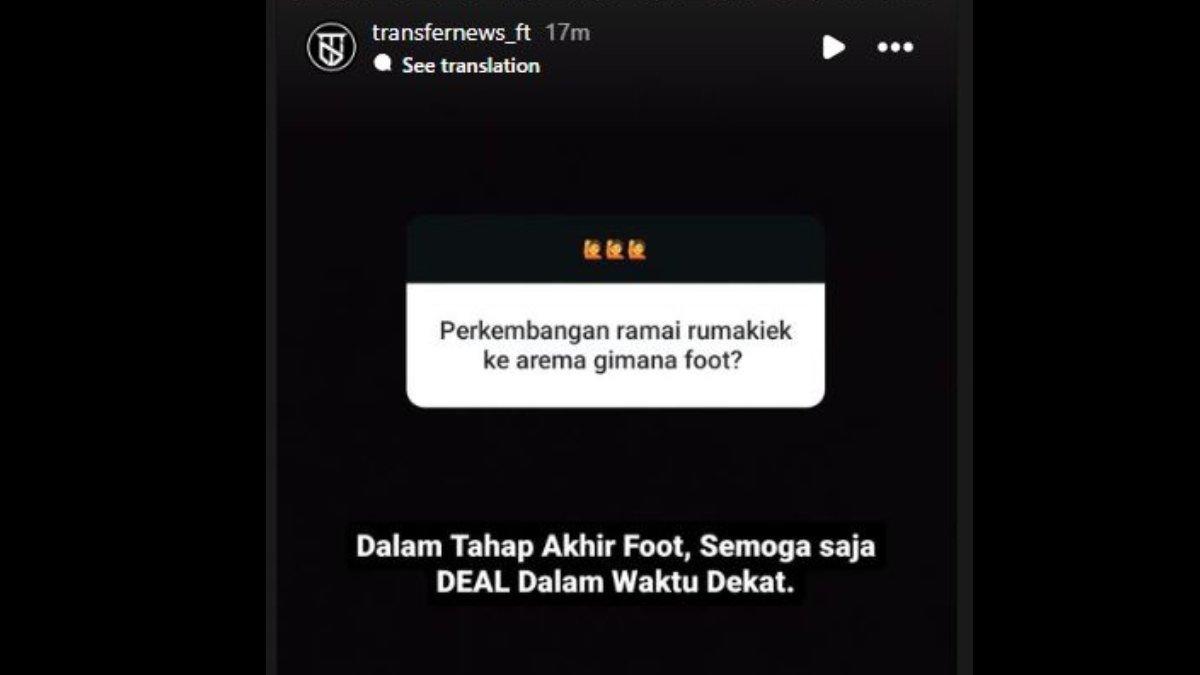 Rumor sosok eks winger Timnas Indonesia milik Persipura Jayapura, Ramai Rumakiek yang dikabarkan akan segera bergabung ke Arema FC dalam waktu dekat.