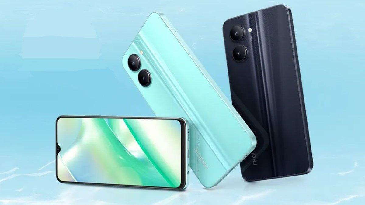 Tampilan desain bodi belakang Realme C33.