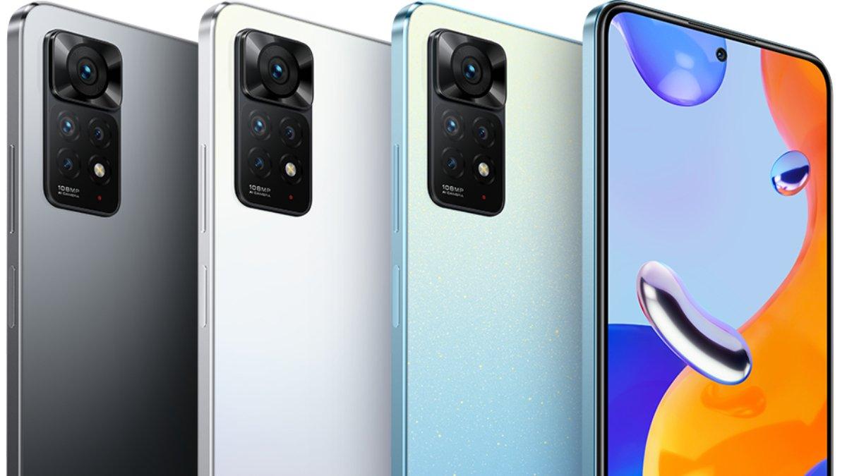 Gambaran Redmi Note 11 Pro 4G: Graphite Gray, Polar White, Star Blue.