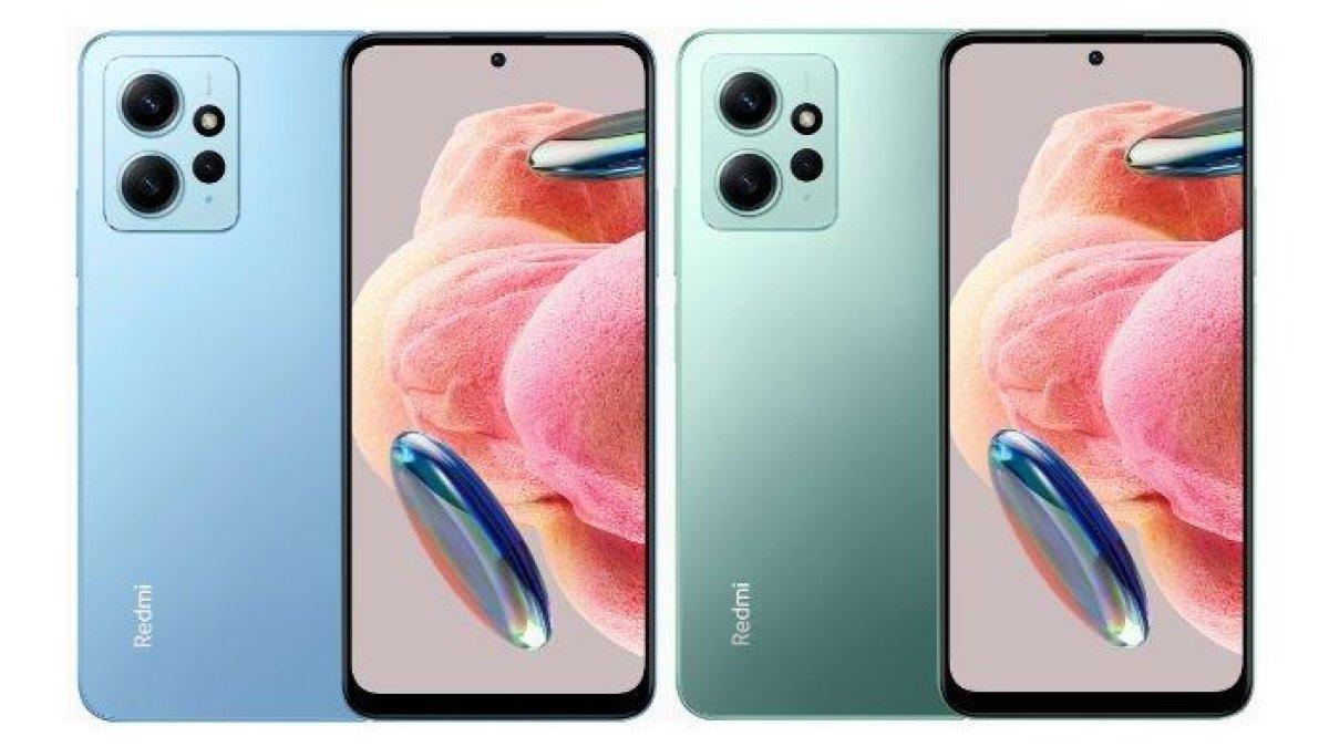 Gambaran tampak bodi belakang dan depan HP Redmi Note 12 4G.
