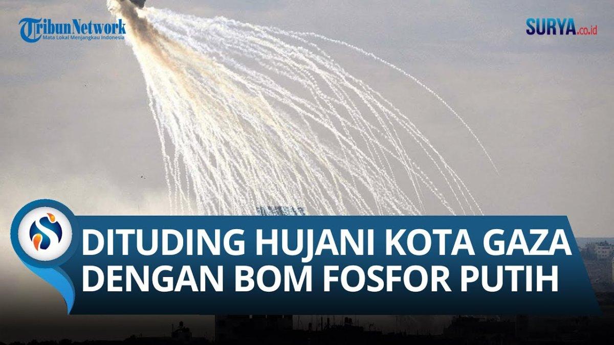 Rekaman pesawat Israel yang tembakkan fosfor ke Gaza