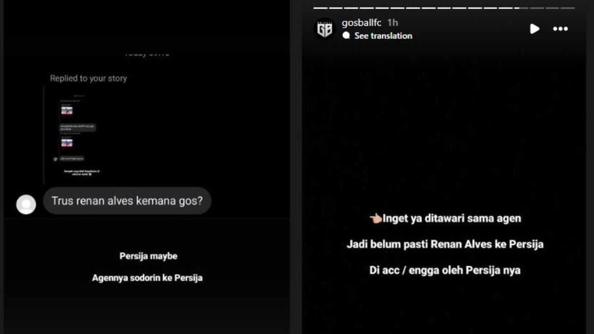 Kolase rumor Persija Jakarta yang kabarnya telah ditawari sosok bek asing asal Brasil eks Barito Putera, yakni Renan Alves untuk gelaran Liga 1 2024 mendatang, Rabu 19 Juni 2024.