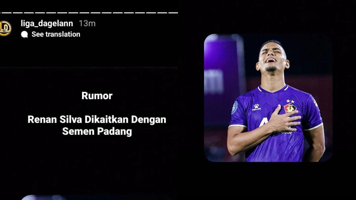 Gelandang serang Persik Kediri asal Brasil, yakni Renan Silva tengah dikaitkan dengan Semen Padang di musim 2024/2025.