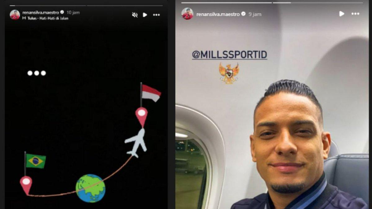 Unggahan story playmaker asal Brasil, Renan Silva, Jumat (2/8/2024). Renan Silva memberikan kode akan tetap bermain di Liga Indonesia.