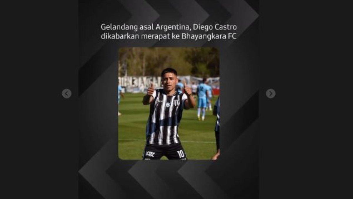 Sosok pemain asal Argentina anak emas Mario Gomez yang akan diboyong ke Bhayangkara FC, Rodrigo Castro.