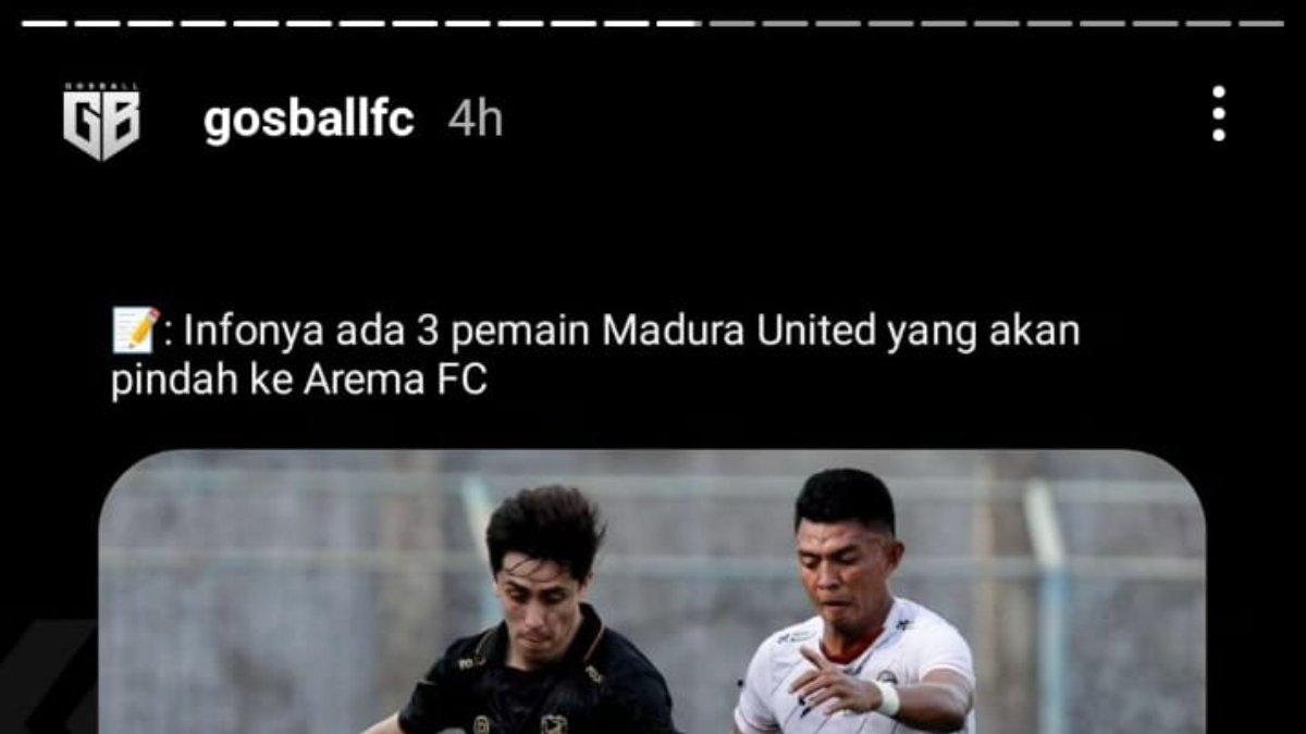 Rumor Arema FC yang kabarnya mendapatkan tiga pemain Madura United untuk musim 2024/2025.