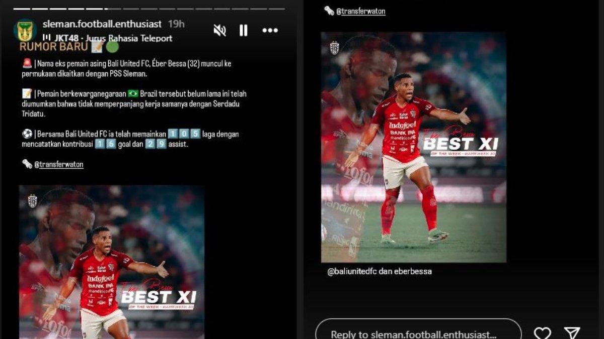 RUMOR - PSS Sleman dikabarkan tengah menaruh minat kepada satu pemain eks Bali United, yakni Eber Bessa untuk gelaran Liga 1 2024 kelak.
