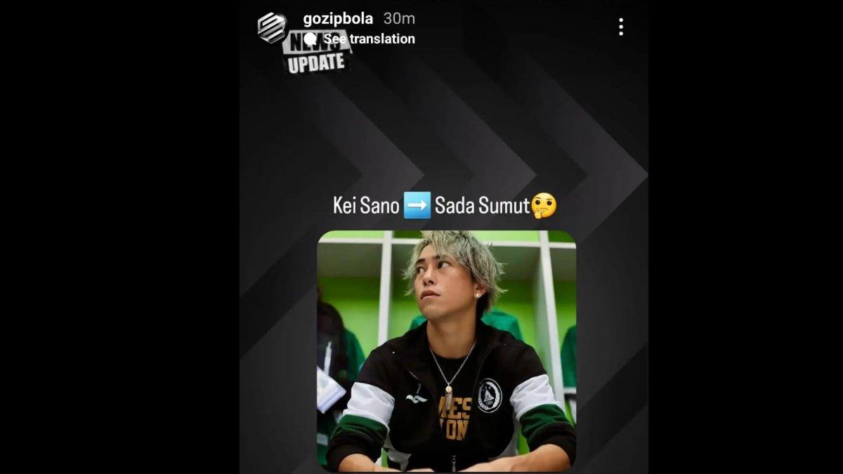 Rumor dipinjamkannya winger PSS Sleman, Kei Sano kepada Sada Sumut FC di paruh kedua Liga 1 2023.