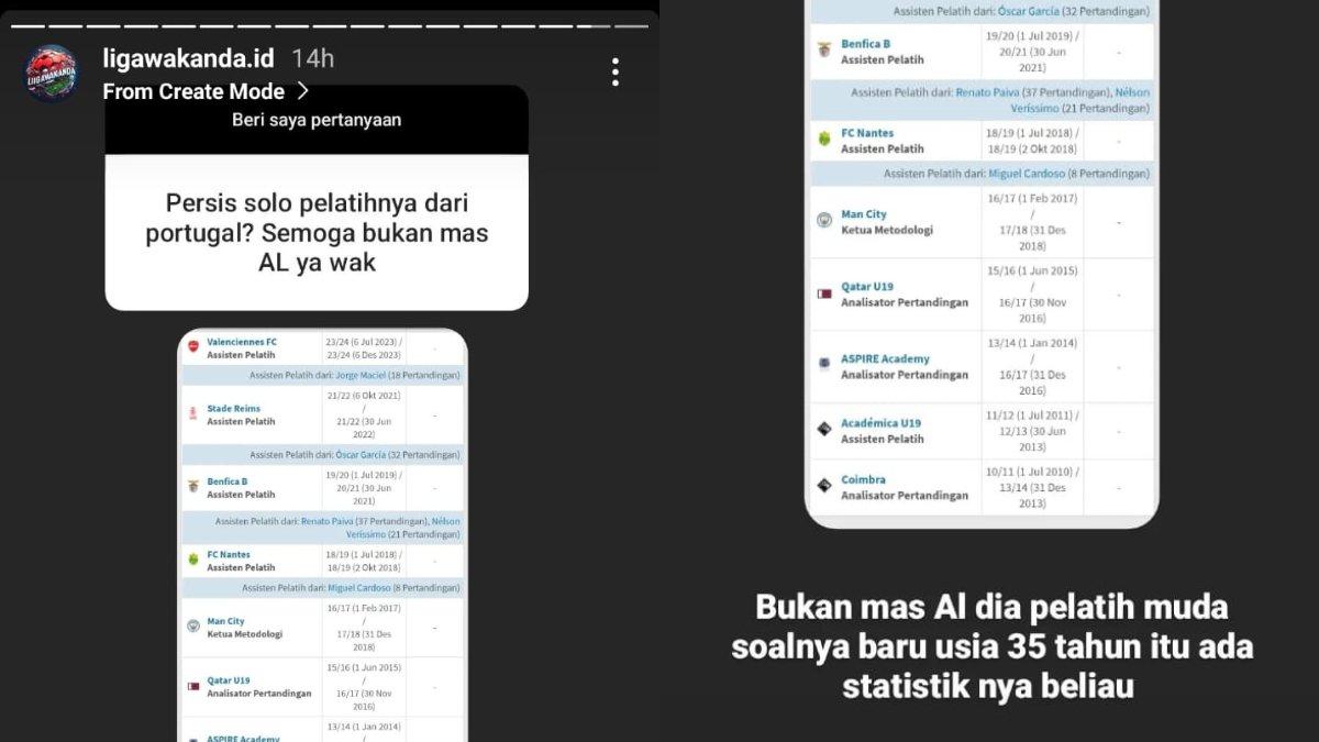 Rumor sosok pelatih anyar Persis Solo yang santer berasal dari Portugal.