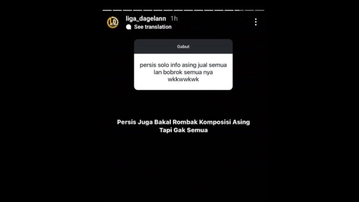 Rumor perombakan skuad Persis Solo di gelaran Liga 1 2024, Rabu (6/11).