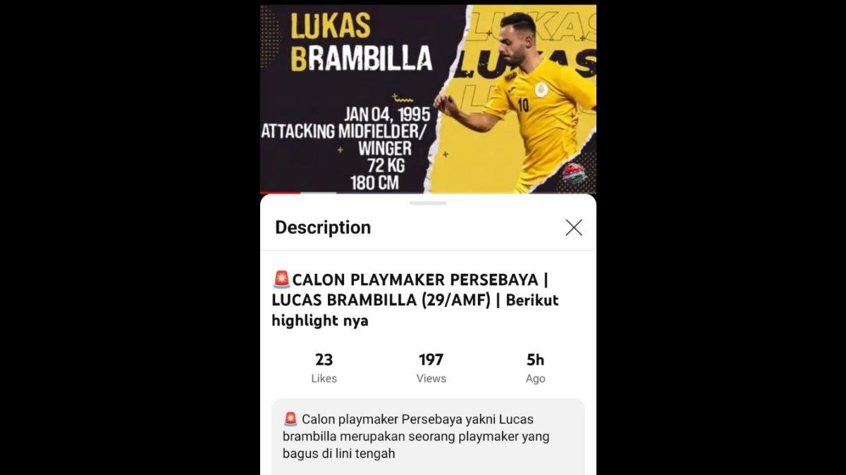 Rumor Persebaya Surabaya lirik sosok Lukas Brambilla untuk gelaran Liga 1 2024/2025 mendatang.