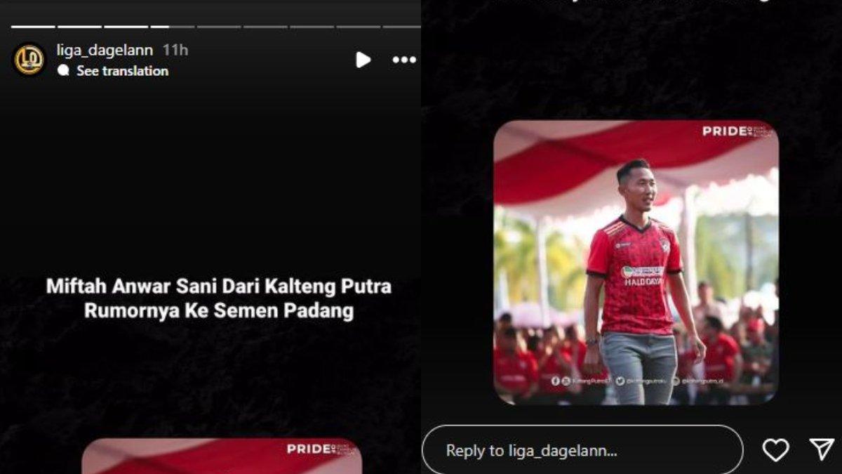Rumor eks Timnas Indonesia milik Kalteng Putra, yakni Miftah Anwar Sani yang dikaitkan dengan Semen Padang jelang musim 2024/2025.