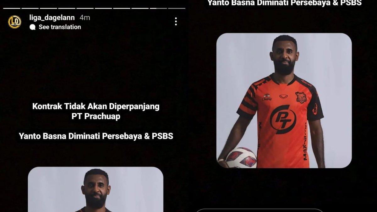 Rumor Persebaya Surabaya dan PSBS Biak yang kabarnya menaruh minat kepada eks Persib Bandung yang berseragam PTT Prachuap di Thailand, yakni Yanto Basna.