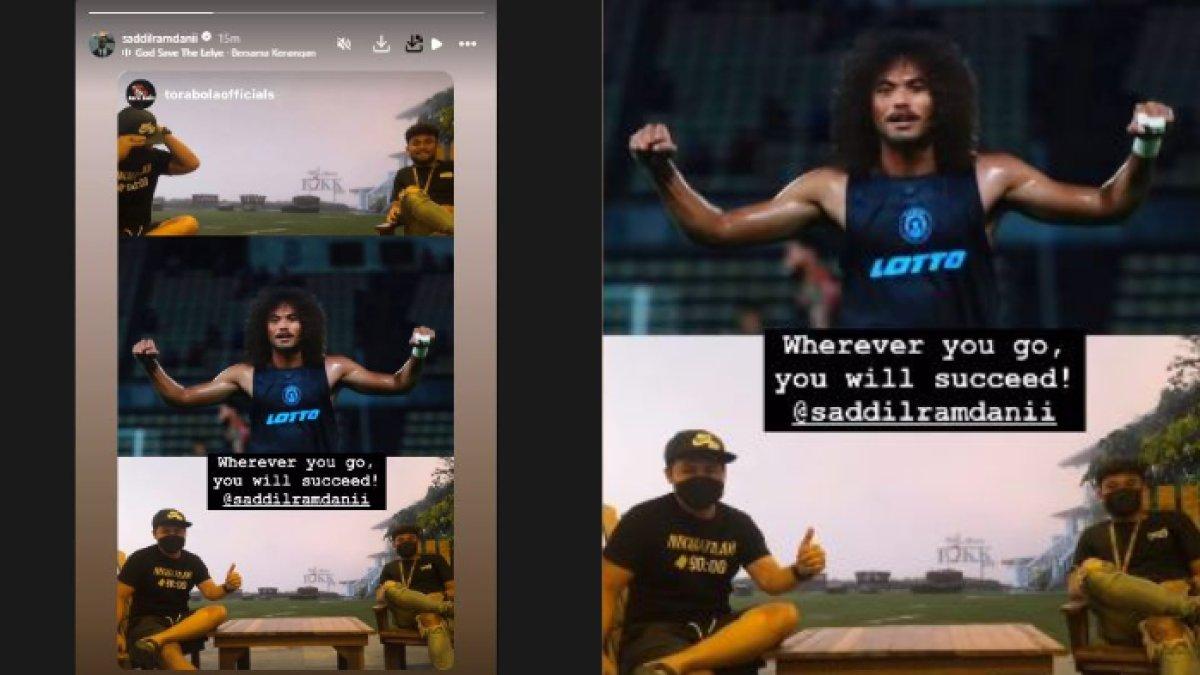 INSTASTORY SADDIL RAMDANI - Kode perpisahan Saddil Ramdani dengan Sabah FC yang semakin memperkuat kansnya bergabung dengan Persib Bandung.