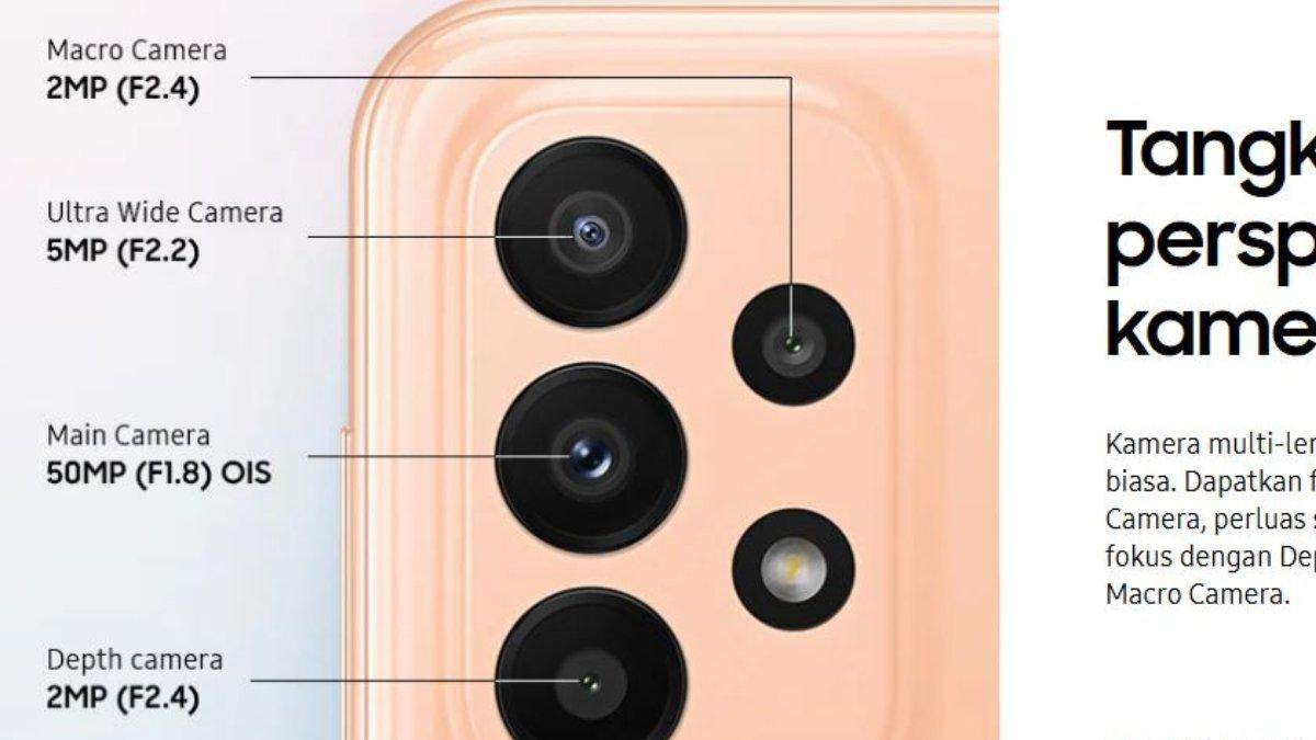 Samsung Galaxy A23: Tangkap berbagai perspektif dengan kamera multi-lensa.