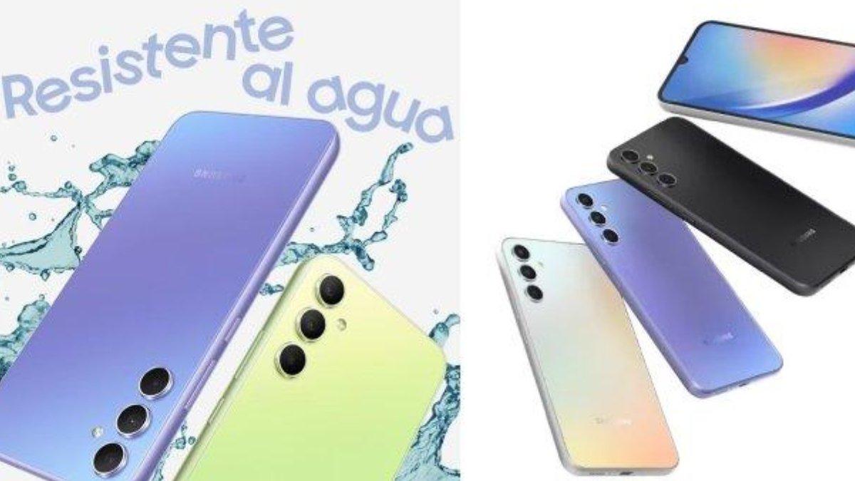 Berikut tampilan Samsung Galaxy A34 5G: Awesome Graphite, Lime, Violet, dan Awesome Silver.