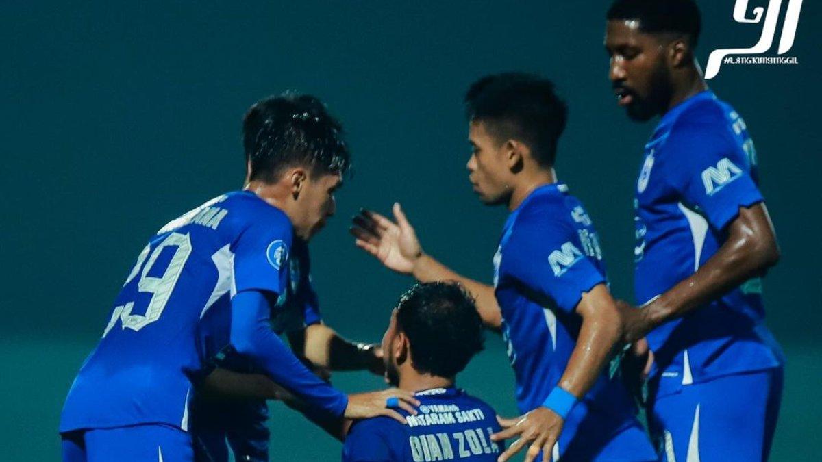Momen selebrasi gol PSIS Semarang ke gawang RANS Nusantara FC di pekan ke-32 Liga 1 2023.