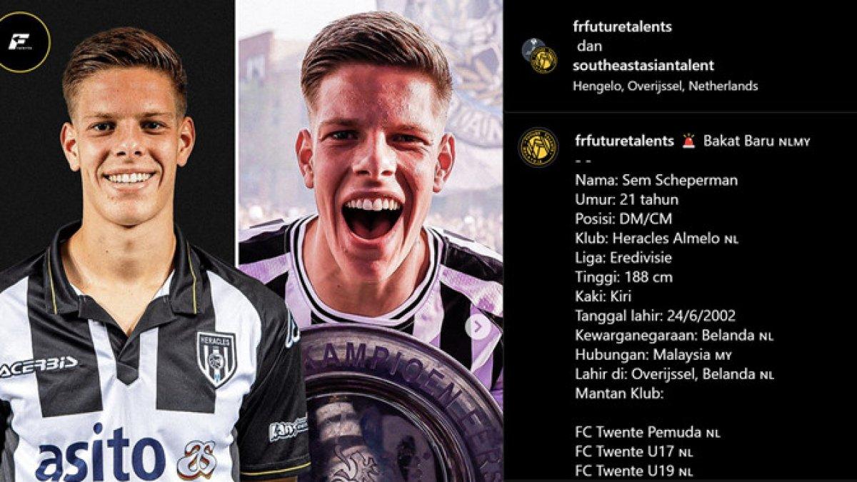 Sosok Sem Scheperman, gelandang bidikan Timnas Malaysia asal klub Heracles Almelo.