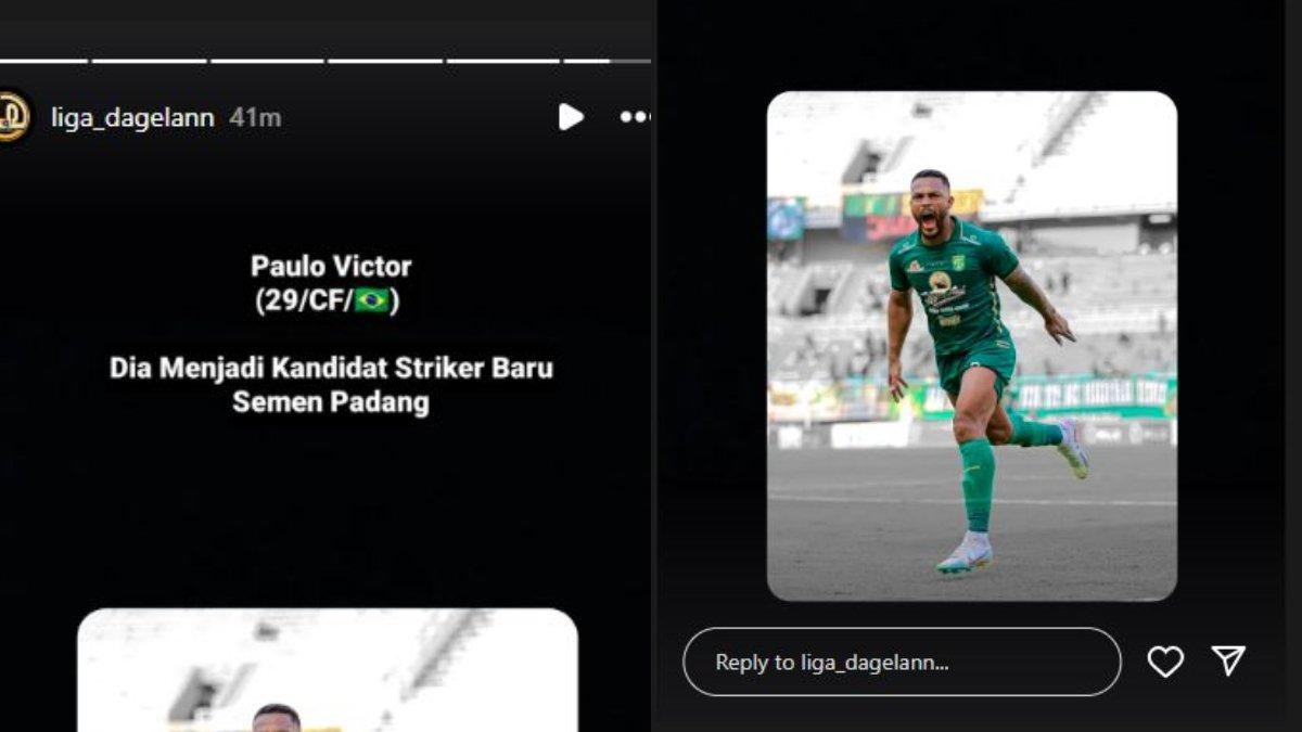 Rumor sosok striker berlabel eks Persebaya Surabaya, yakni Paulo Victor yang dikaitkan dengan Semen Padang untuk musim 2024/2025, Minggu, 12 Mei 2024.