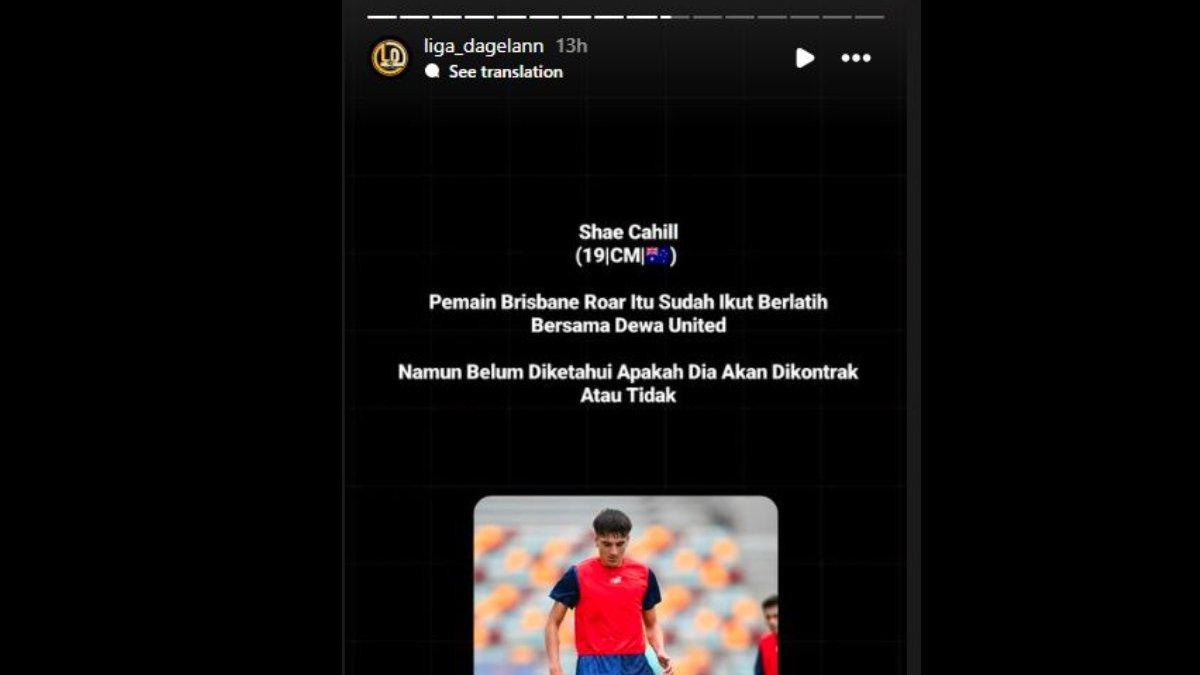 Rumor sosok pemain dari Brisbane Roar, yakni Shae Cahill yang dikaitkan dengan Dewa United jelang Liga 1 2024.
