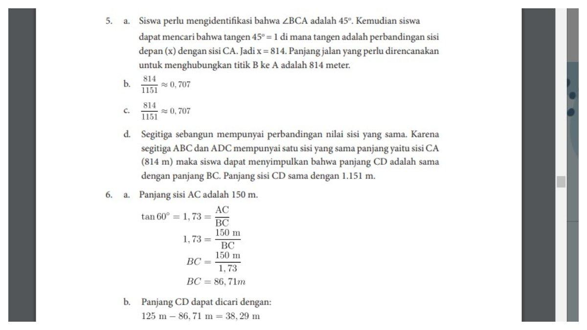 Simak Kunci Jawaban Kelas 10 Matematika