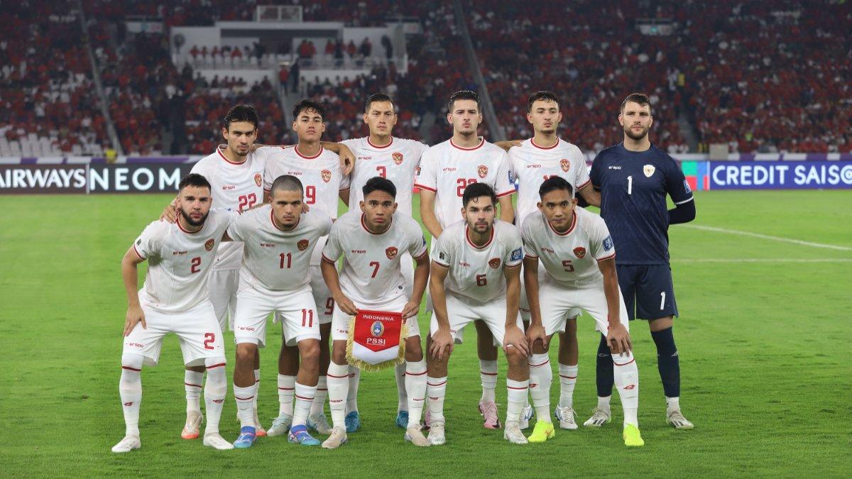 Potret skuad Timnas Indonesia saat menjamu Australia di Kualifikasi Piala Dunia 2026 Zona Asia di Stadion SUGBK, Jakarta pada Selasa (10/9).