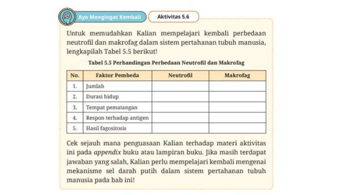 UNCI JAWABAN SMA - Soal Biologi kelas 11 SMA/MA, Aktivitas, Halaman 147, diakses Sabtu (1/2/2025). Bab ini, diminta untuk menjelaskan