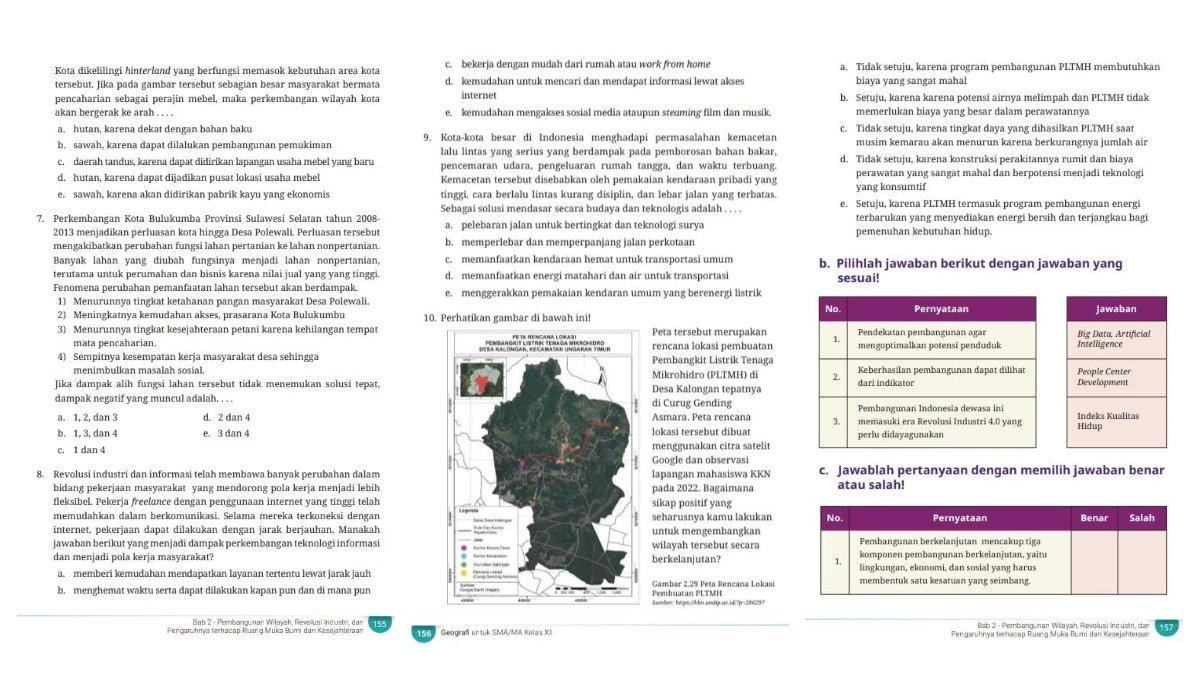 Soal Geografi kelas 12 SMA kurikulum merdeka asesmen bab 1 halaman 155 hingga 158. Simak pembahasan kunci jawaban asesmen bab 2 Geografi kelas 12 SMA kurikulum merdeka.