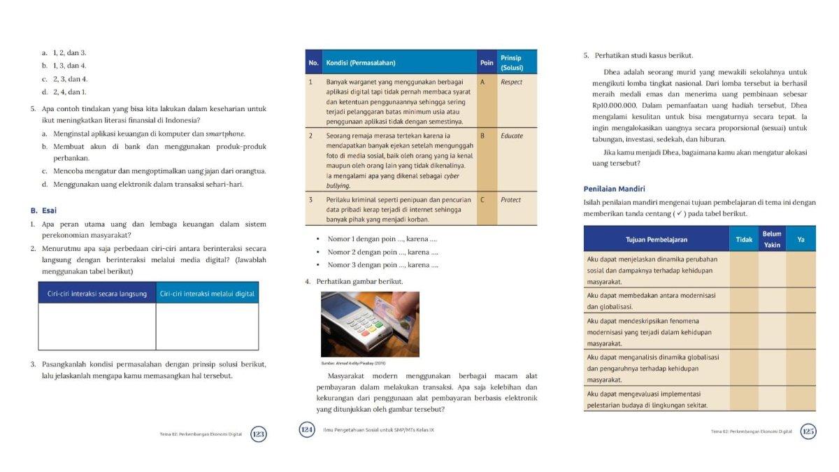 Soal IPS kelas 9 SMP kurikulum merdeka evaluasi tema 2 pilihan ganda nomor 5 dan essai. Simak kunci jawaban evaluasi tema 2 IPS kelas 9 SMP kurikulum merdeka.