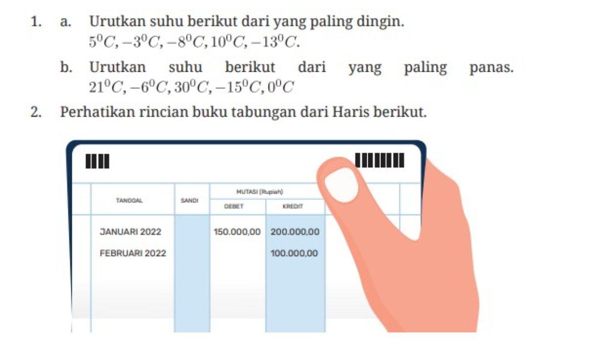 Soal Matematika Uji Kompetensi Kelas 7 SMP Bab 1 halaman 31