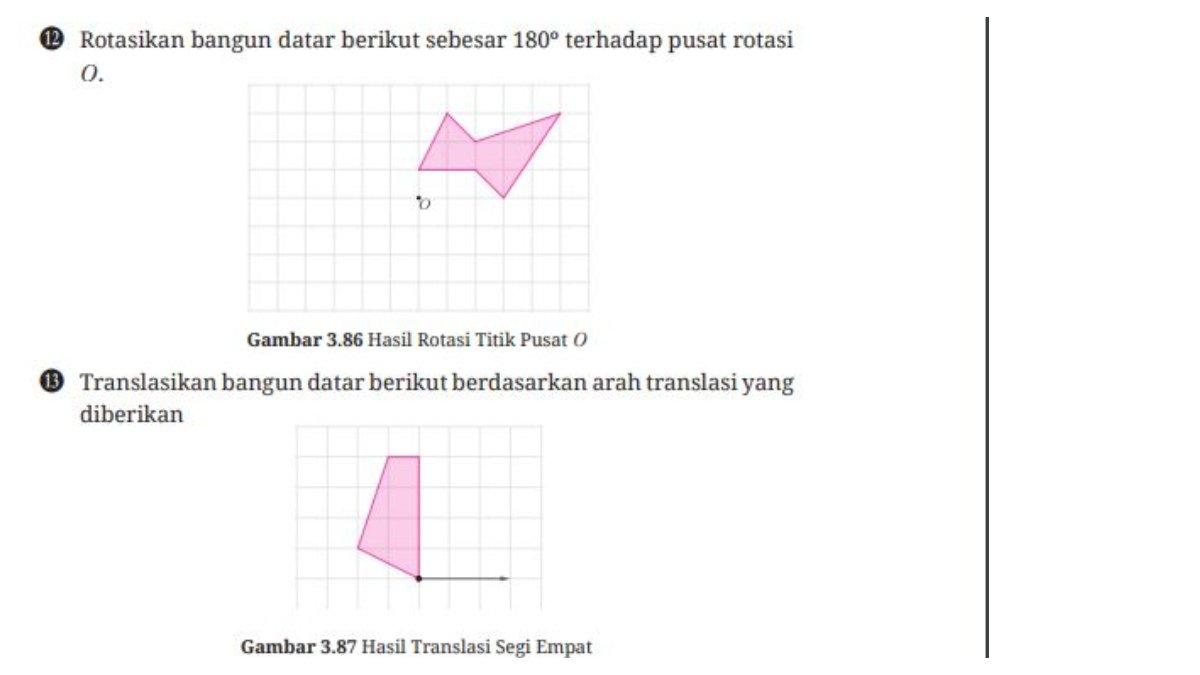 Berikut soal nomor 12 dan 13 yang terdapat pada uji kompetensi bab 3 halaman 206.
