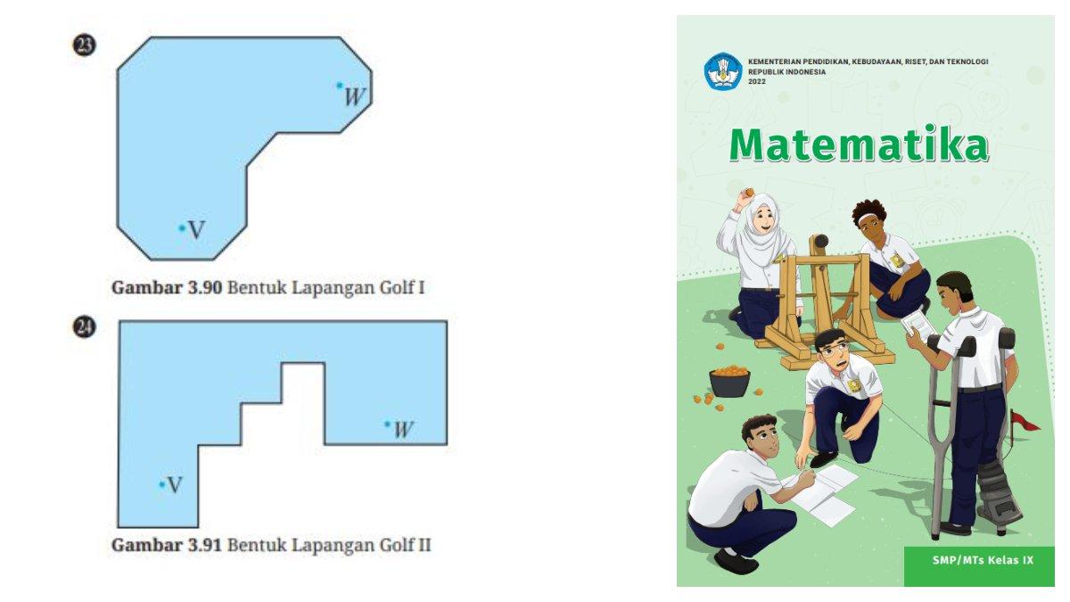 Berikut soal nomor 23 dan 24, yang terdapat pada uji kompetensi bab 3 halaman 208.