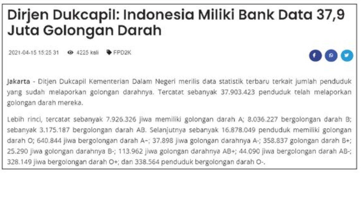 Gambar 4.49 Tangkapan Layar Berita dari Situs Resmi Ditjen Dukcapil