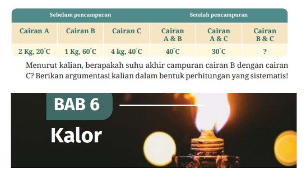 Soal Nomor 4 Bab 6 Suhu dan Kalor
